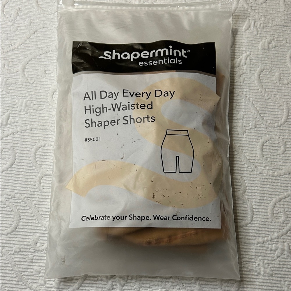 Shapermint Essentials High-Waisted Shaper Shorts - Beige XL/XXL NEW in Poly